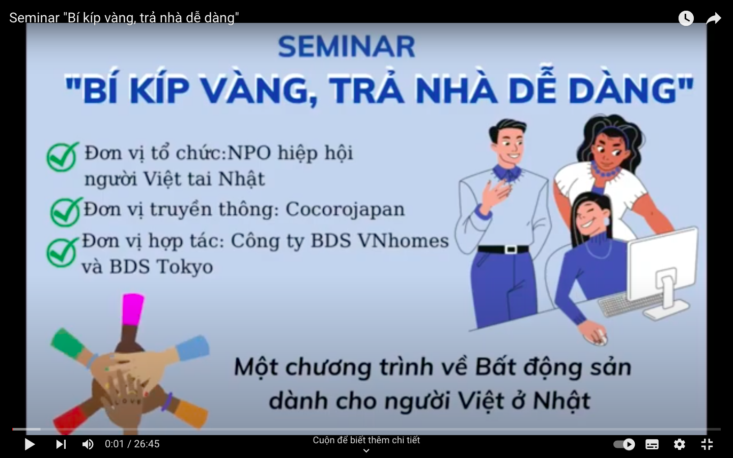 Lời cảm ơn từ Ban tổ chức seminar “Bí kíp vàng, trả nhà dễ dàng”