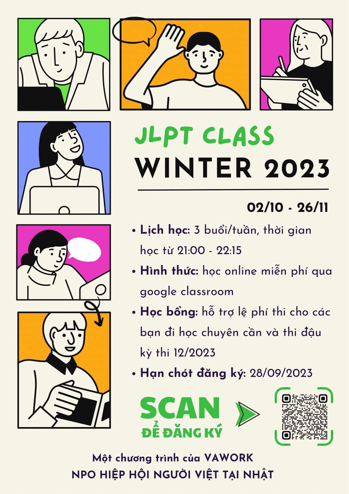Thông báo lớp luyện thi JLPT kỳ mùa đông 2023