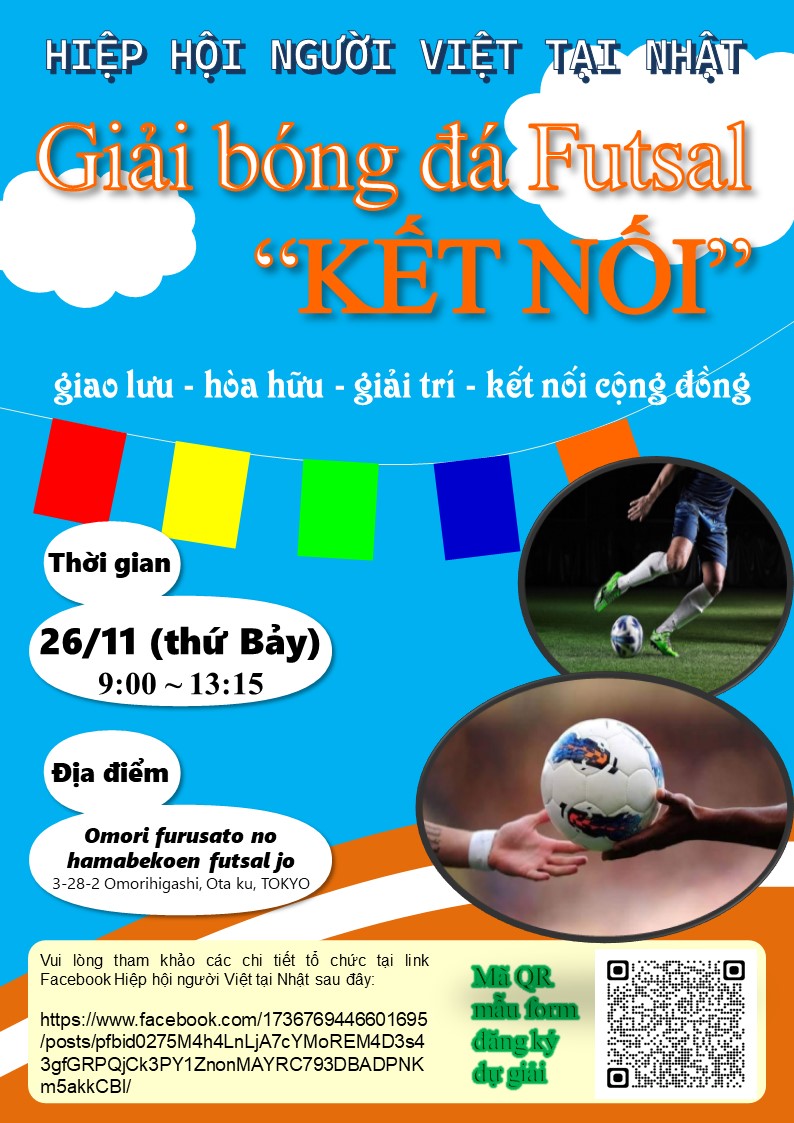 Thông báo về giải bóng đá futsal Kết Nối 2022