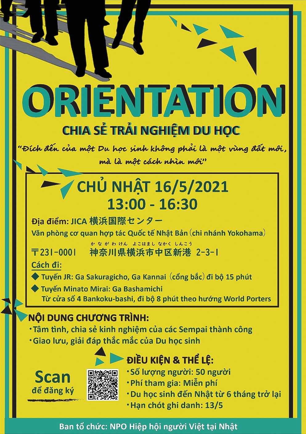 Thông báo về sự kiện Orientation Chia sẻ trải nghiệm du học